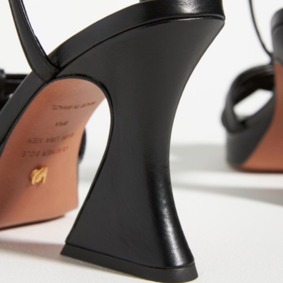 Worn once  Vicenza  Leather Knotted Platform Heels in Black size 37 - Picture 5 of 16